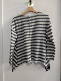 MAGLIA MANILA GRACE TGS GRIGIO A RIGHE/POIS