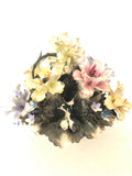 CESTINO FIORI IN PORCELLANA CAPODIMONTE ( CON IMPERFEZIONE )