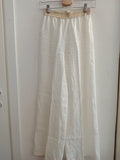 PANTALONE BASILE TGS BIANCO IN LINO