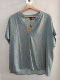 MAGLIA IWIE TG.44 BIANCO A RIGHE VERDE