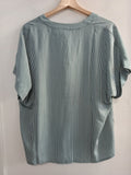 MAGLIA IWIE TG.44 BIANCO A RIGHE VERDE