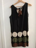 ABITO ITALIAN STYLE TG.M NERO C/FANTASIA A CERCHI