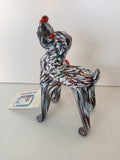 CANE IN VETRO STILE MURANO H18XL8XP5 CM