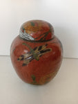 POTICHE IN OTTONE SMALTATO  H18XD10 CM