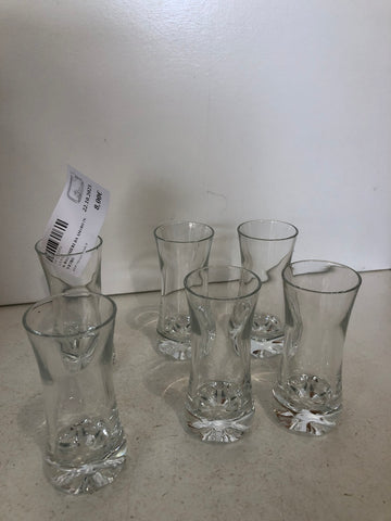 6 BICCHIERI DA AMARO IN VETRO