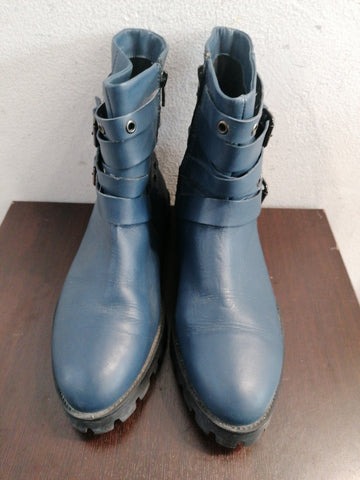 STIVALETTO MANAS MIS.40 IN PELLE BLU