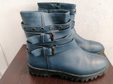 STIVALETTO MANAS MIS.40 IN PELLE BLU