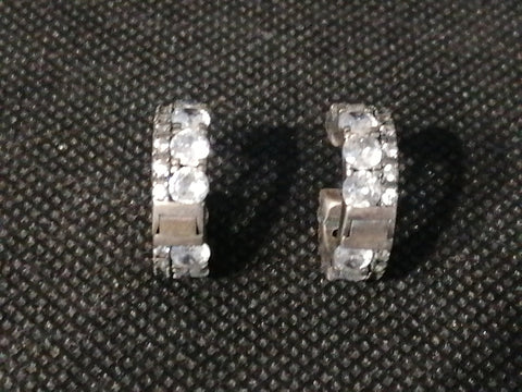 ORECCHINI CERCHIETTO STRASS IN ARG925