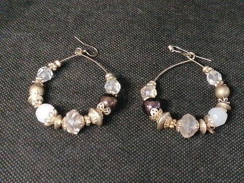 ORECCHINI PENDENTI DORATO/MARRONE