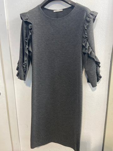 ABITO DONNA ZARA TGXL GRIGIO C/ROUGE