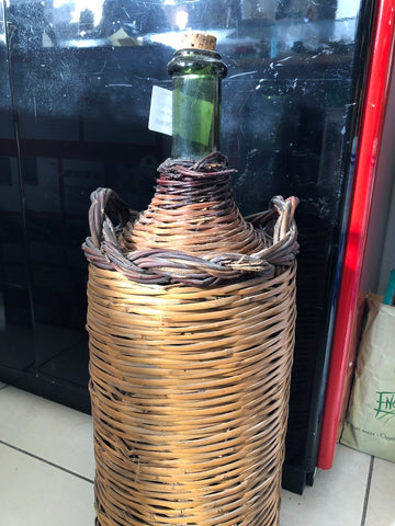 ANTICO BOTTIGLIONE TIPO IMPAGLIATO H40XDIAMETRO14 CM