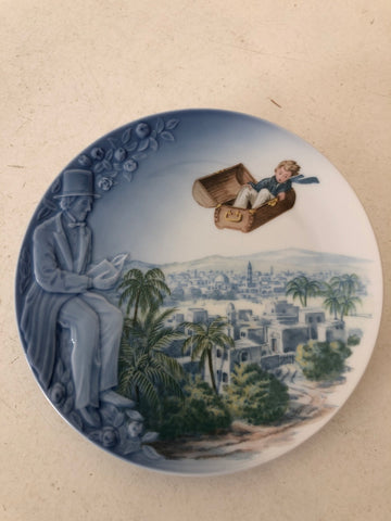 PIATTO PORCELLANA COPENHAGEN BING & GRONDAHL THE FLYING TRUNK H1.5XDIAMETRO15 CM