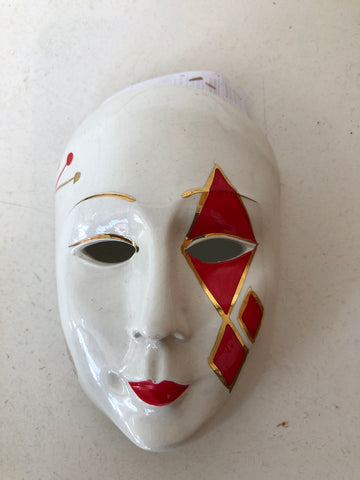 MASCHERA MURALE IN CERAMICA TIPO VENEZIANA 10X8 CM