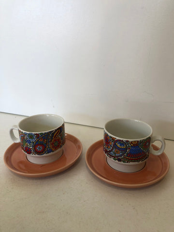 5 TAZZE THE' IN PORCELLANA + 6 PIATTI