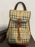 ZAINO BURBERRY IN PELLE BEIGE/MARRONE