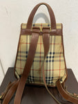 ZAINO BURBERRY IN PELLE BEIGE/MARRONE