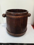 MASTELLO CACHE POT IN LEGNO CON RUOTE DIAM 38