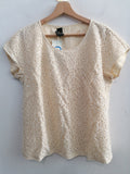 MAGLIA ELENA MIRO' TG46 PIZZO PANNA