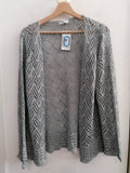 GIACCA CURVY TGL GRIGIO LAME'  TRAFORATO