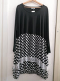 ABITO DONNA TGL NERO/BIANCO A POIS