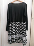 ABITO DONNA TGL NERO/BIANCO A POIS