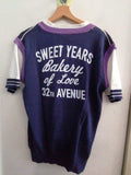 MAGLIA SWEET YEARS TGXL BLU/BIANCO/VIOLA A RIGHE UOMO