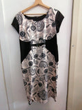 ABITO GIULIA GALANTI TG48 NERO/BEIGE FANTASIA