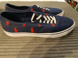SCARPE POLO R.LAUREN MIS.46 BLU/ROSSO IN TELA UOMO
