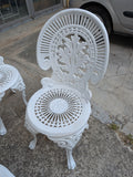 4 SEDIE DA GIARDINO IN ALLUMINIO BIANCHE