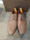 SCARPE UOMO A.TESTONI MIS.42 MARRONE INTRECCIATO IN PELLE C/SCATOLO