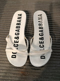 SANDALO DOLCE E GABBANA MIS.38 BIANCO/NERO