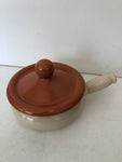 TEGAME IN TERRACOTTA UN MANICO CON COPERCHIO H5XDIAMETRO8 CM