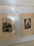 COPPIA INCISIONI PARIGI 20X15 CM CON CORNICE A GIORNO