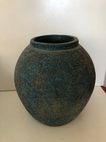 VASO CERAMICA IN STILE ETNICO H20XDIAMETRO8 CM