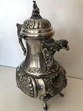 TEIERA IN PELTRO INGLESE IN STILE ROCOCO' H29XL22 CM