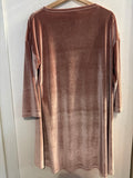 ABITO OLIVIA REI TGXS VELLUTO ROSA C/PAILETTES