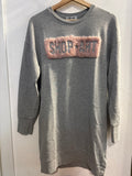 ABITO SHOP ART TG.S GRIGIO/ROSA C/PELO