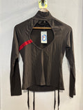 MAGLIA ECHO TG.44 MARRONE/ROSSO