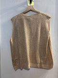 GILET TGL BEIGE C/STAMPA GATTI(PARI AL NUOVO)