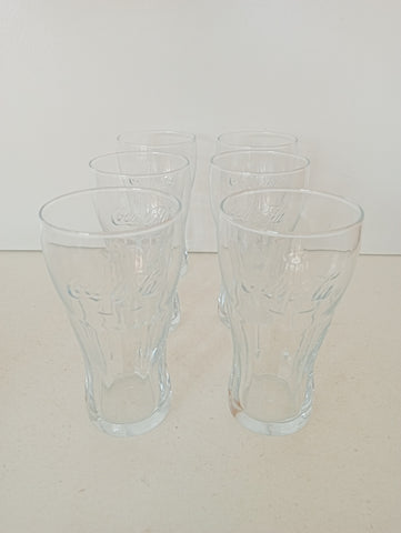 6 BICCHIERI COCA COLA IN VETRO