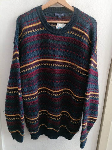 MAGLIONE GANT TGM BLU A RIGHE COLORATE UOMO