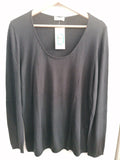 MAGLIA GRANSASSO TG52 NERO IN COTONE E CASHMERE