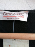MAGLIA GRANSASSO TG52 NERO IN COTONE E CASHMERE