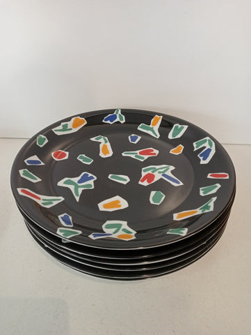 6 PIATTI PIZZA PORCELLANA PORTUGAL BLOCK SPAL MONTMARTRE GERALD GULOTTA