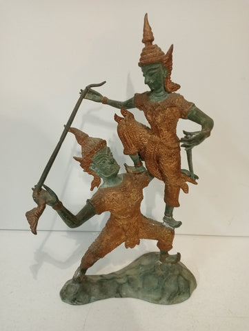 DANZATORI IN METALLO STILE INDIANO H30XL15XP8 CM