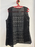 GILET DONNA TRAFORATO NERO LAME'