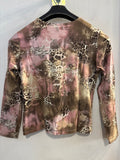 MAGLIA GABRIELLA TG46 ROSA/MACULATO