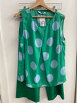 CANOTTA+PANTALONE TGS CARACTERE VERDE A POIS