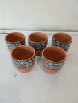 5 BICCHIERI IN TERRACOTTA H8XDIAMETRO5 CM