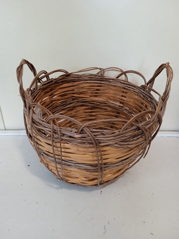 CESTO "PANARU" DUE MANICI TIPO INTRECCIATO H23XDIAMETRO30 CM
